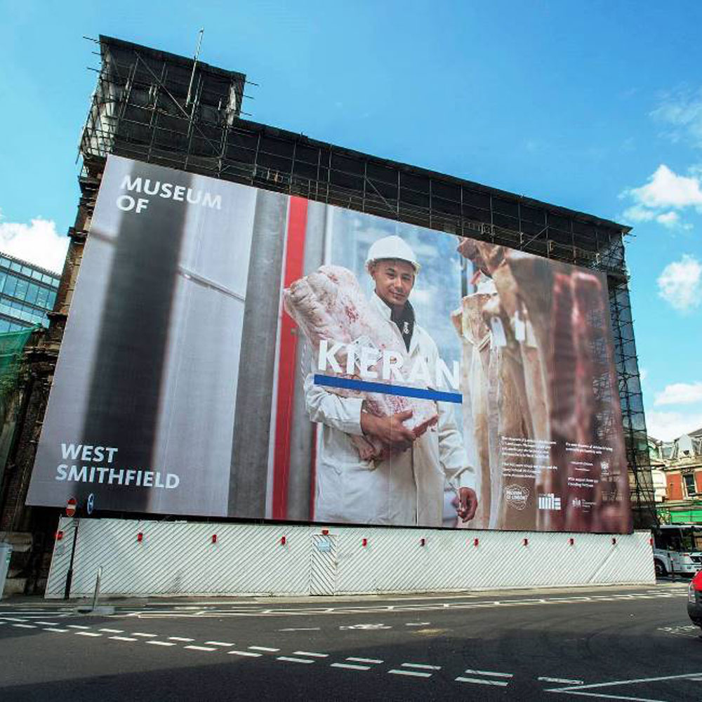 scaffold graphics for the museum of london