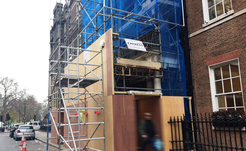 stanhope gate site hoarding graphics