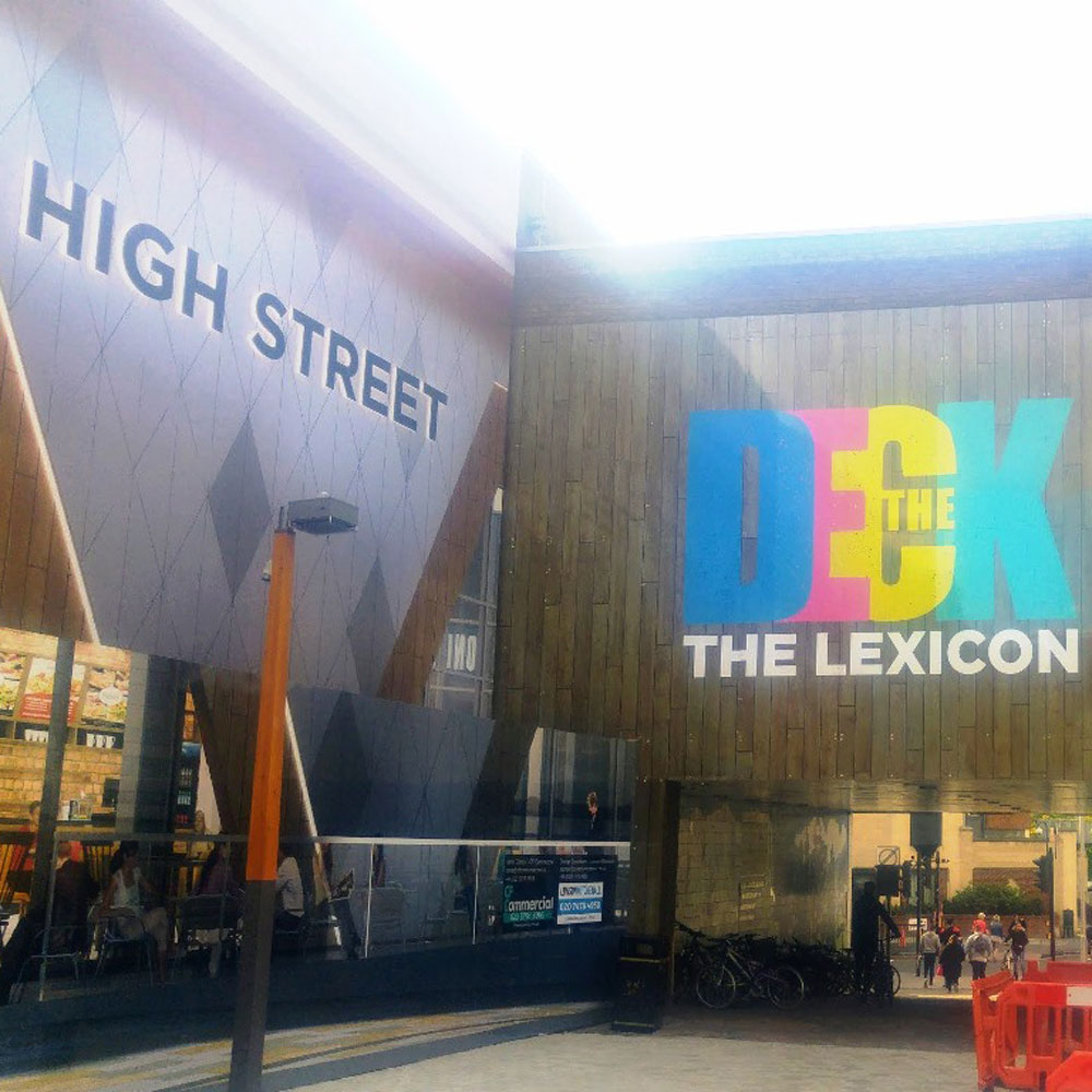 site hoarding graphics for lexicon centre