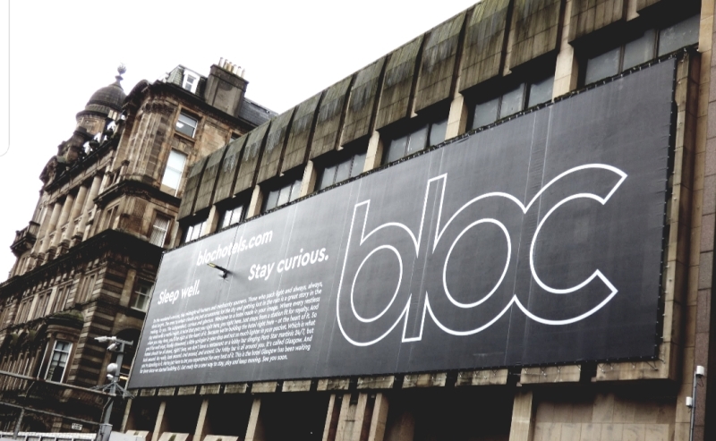 Bloc Hotels Glasgow building wrap