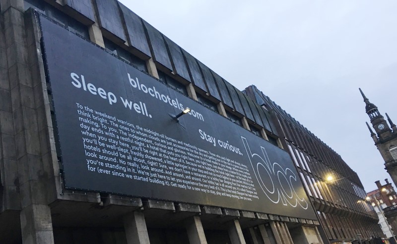 Bloc Hotels Glasgow building wrap