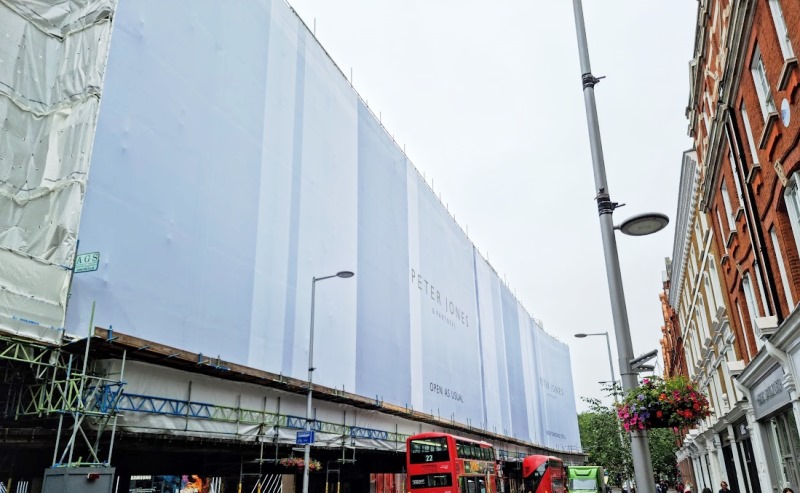 Peter Jones & Partners printed scaffold banner