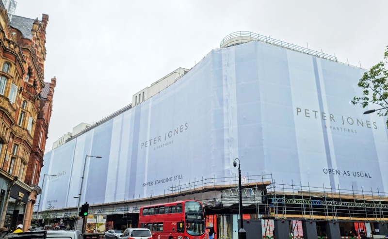 Peter Jones & Partners printed scaffold banner