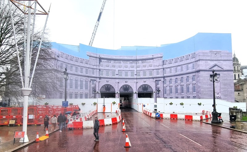 Admiralty Arch scaffold wrap