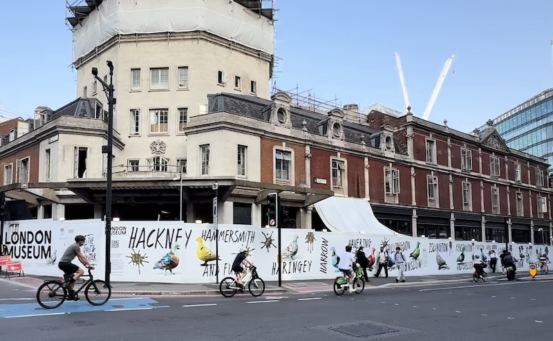 London Museum printed hoarding