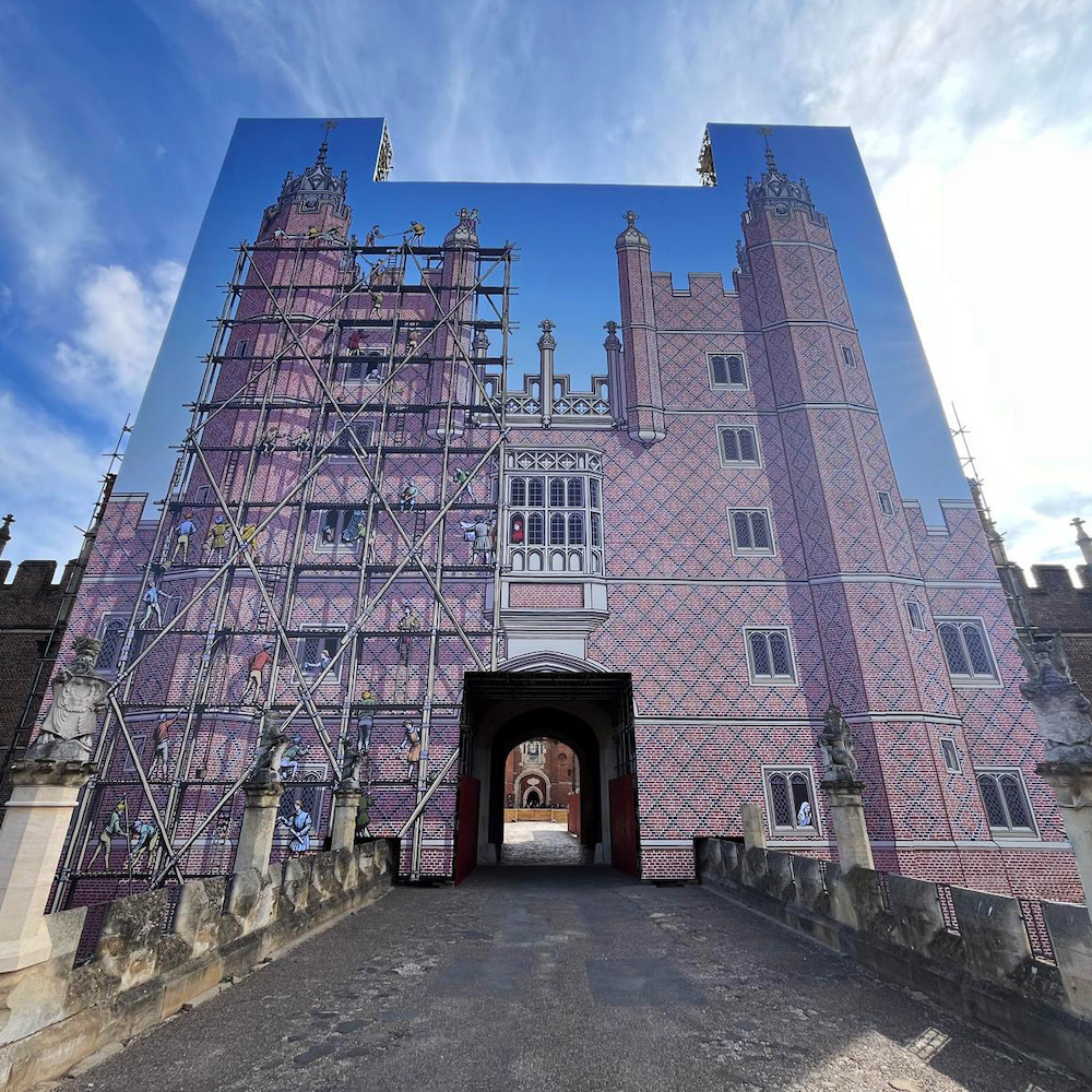 Hampton Court Palace printed scaffold wrap