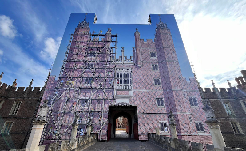 Hampton Court Palace printed scaffold wrap