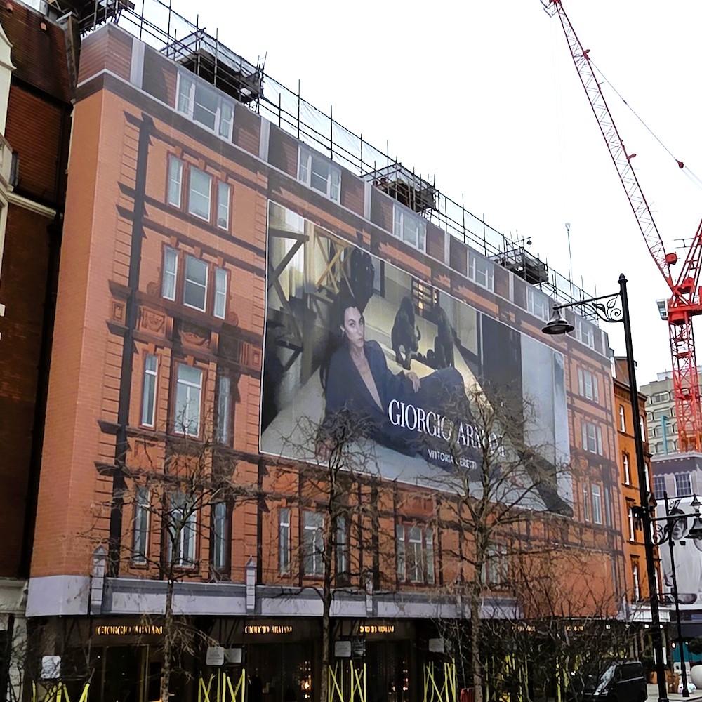 Giorgio Armani Sloane Street Embrace Building Wraps