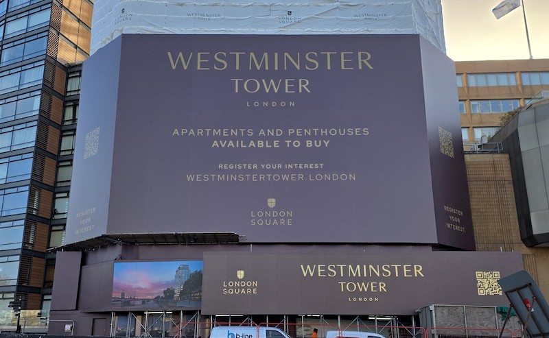 Westminster Tower building wrap Westminster Tower building wrap