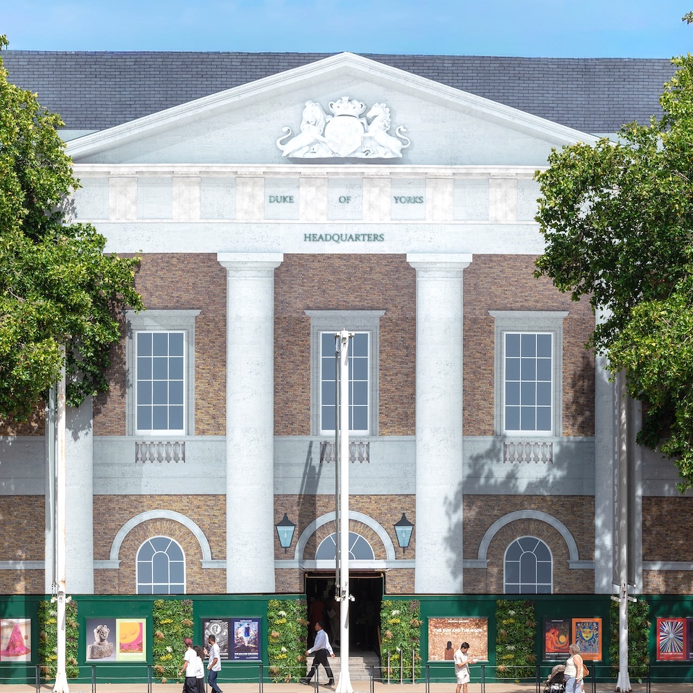 Saatchi gallery building wrap by Embrace