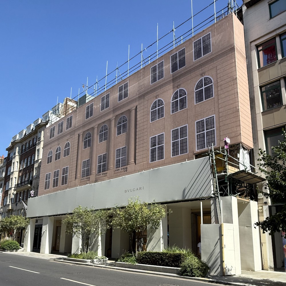 Hugo House, Sloane Street building wrap by Embrace