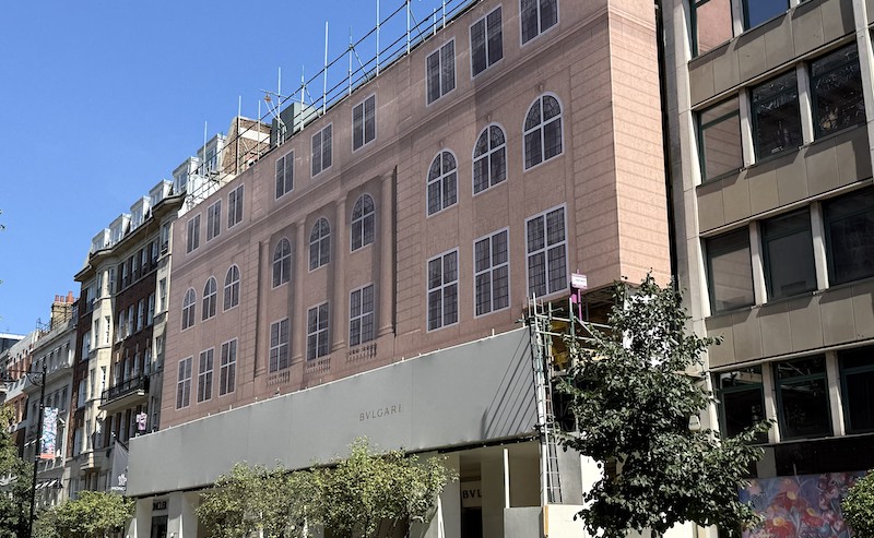 Hugo House, Sloane Street building wrap by Embrace Hugo House, Sloane Street building wrap by Embrace